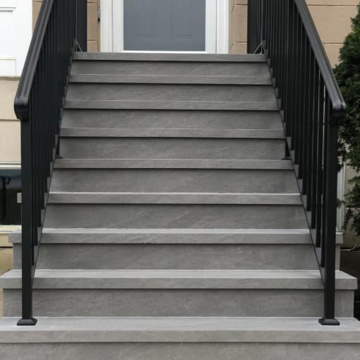 dark grey mitered edge steps