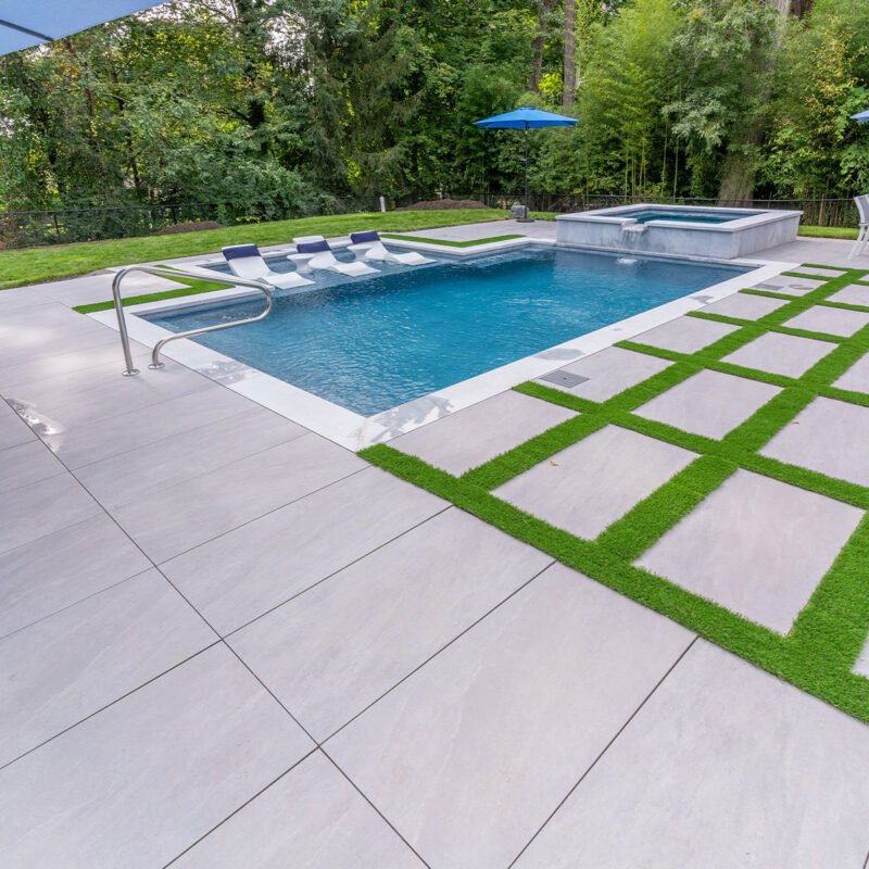 Premium Light Grey 24x24 Porcelain Pavers - NT Pavers