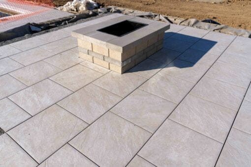 Nest Porcelain Paver used in landscape design, enhancing outdoor beauty in Hawthorne, NJ, and surrounding areas.