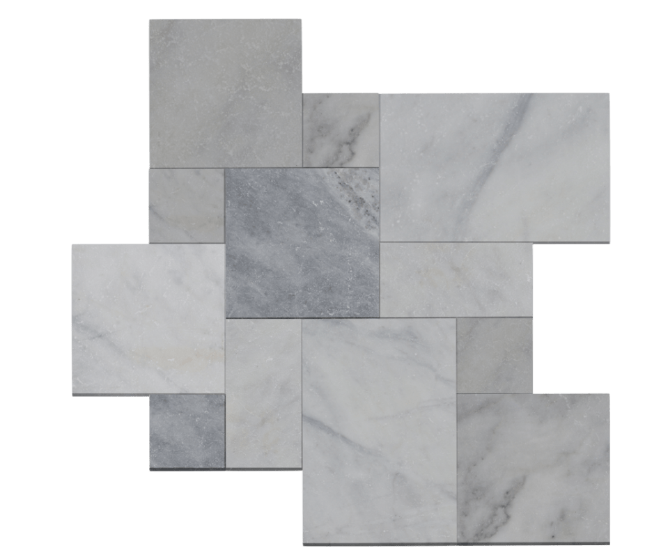Afyon Ice Marble Pavers Tumbled