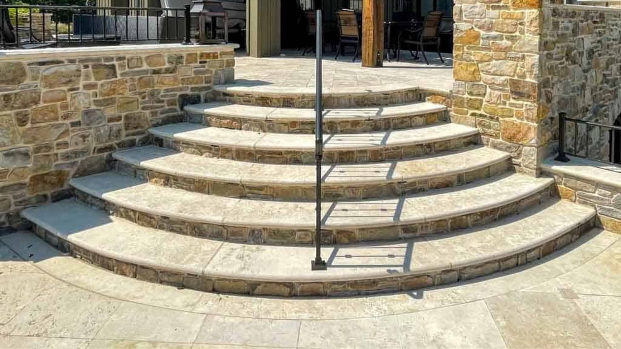 9 Creative Step Designs Using Porcelain or Stone Treads How to make steps with pavers