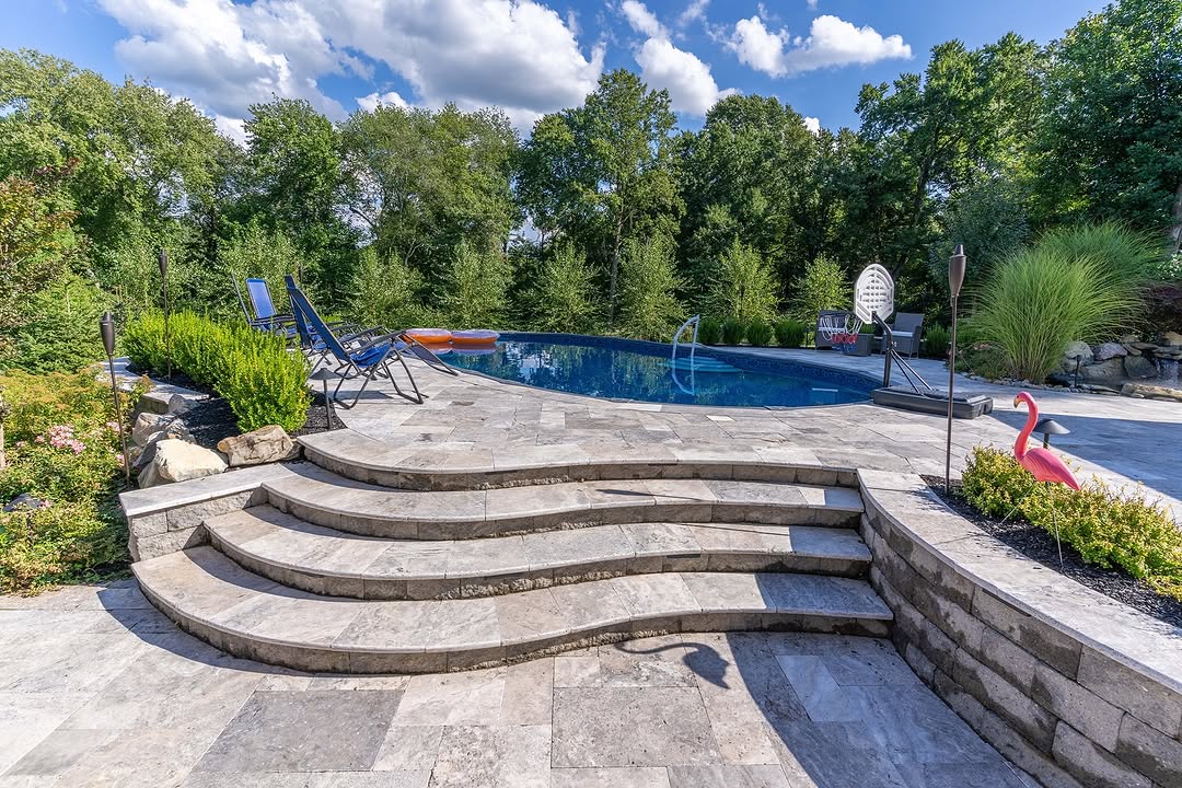 Why Is Travertine Around Pool an Ideal Choice? Silver Travertine Around the pool