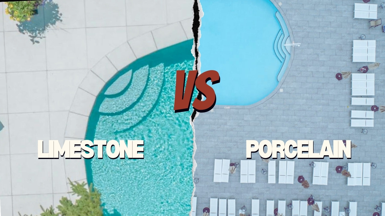 Limestone vs Porcelain Pool Deck