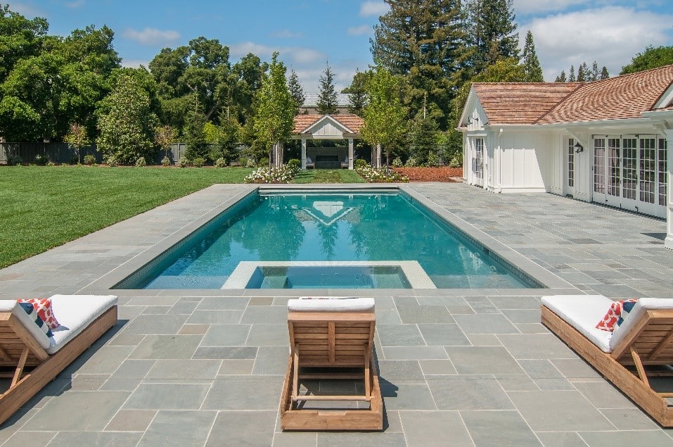 Pewter Limestone Pool Copings
