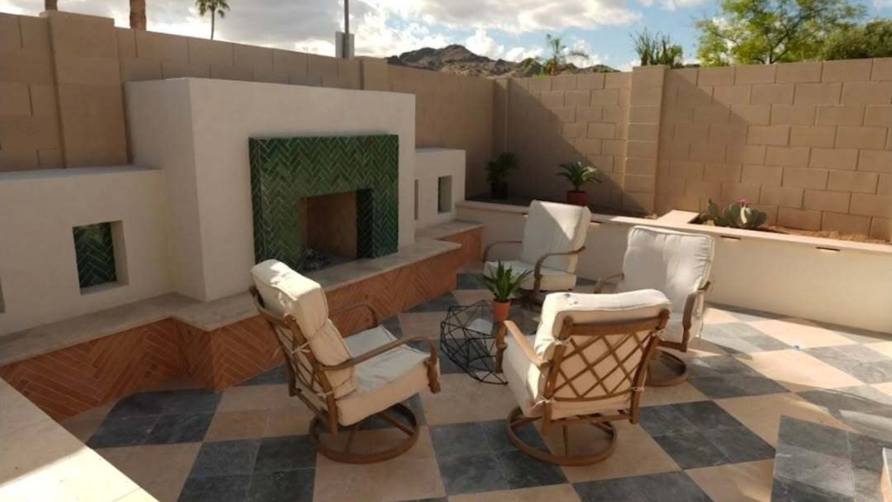 Backyard Simple Paver Patio Ideas Checkerboard Paver Patio Using Two Paver Colors