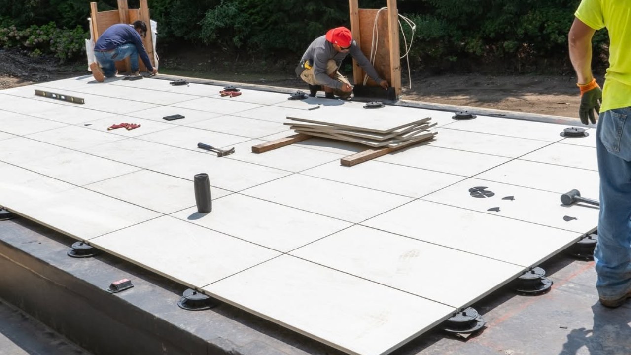 Pedestal Paver Systems Level a Patio Without Demolitions