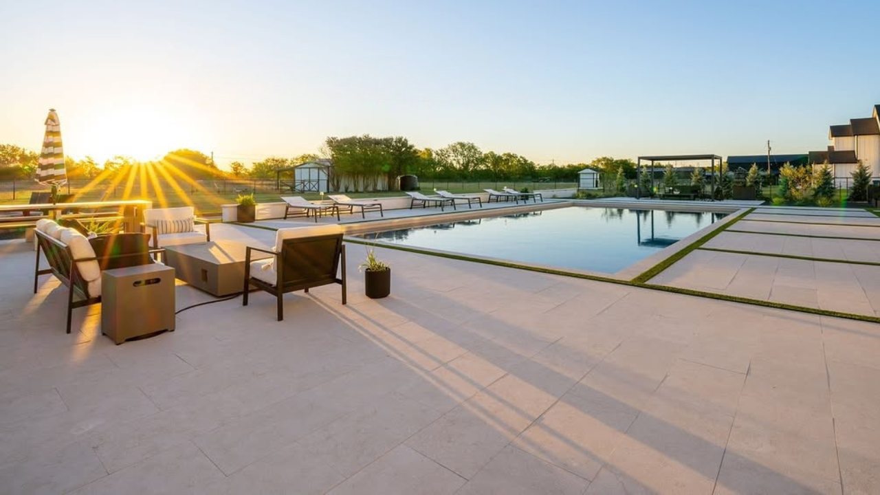 How to Choose Outdoor Materials for Your Climate and Lifestyle limestone patio pool outdoor flooring