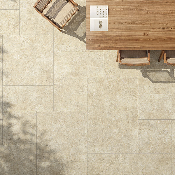Tivoli Cream Porcelain Pavers (Large Pattern) Tivoli Cream Porcelain Pavers (Large Pattern) - Image 2