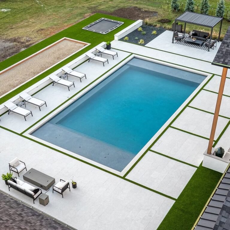 Image showcasing Premium Limestone Pool Coping in Cary, NC - NT Pavers