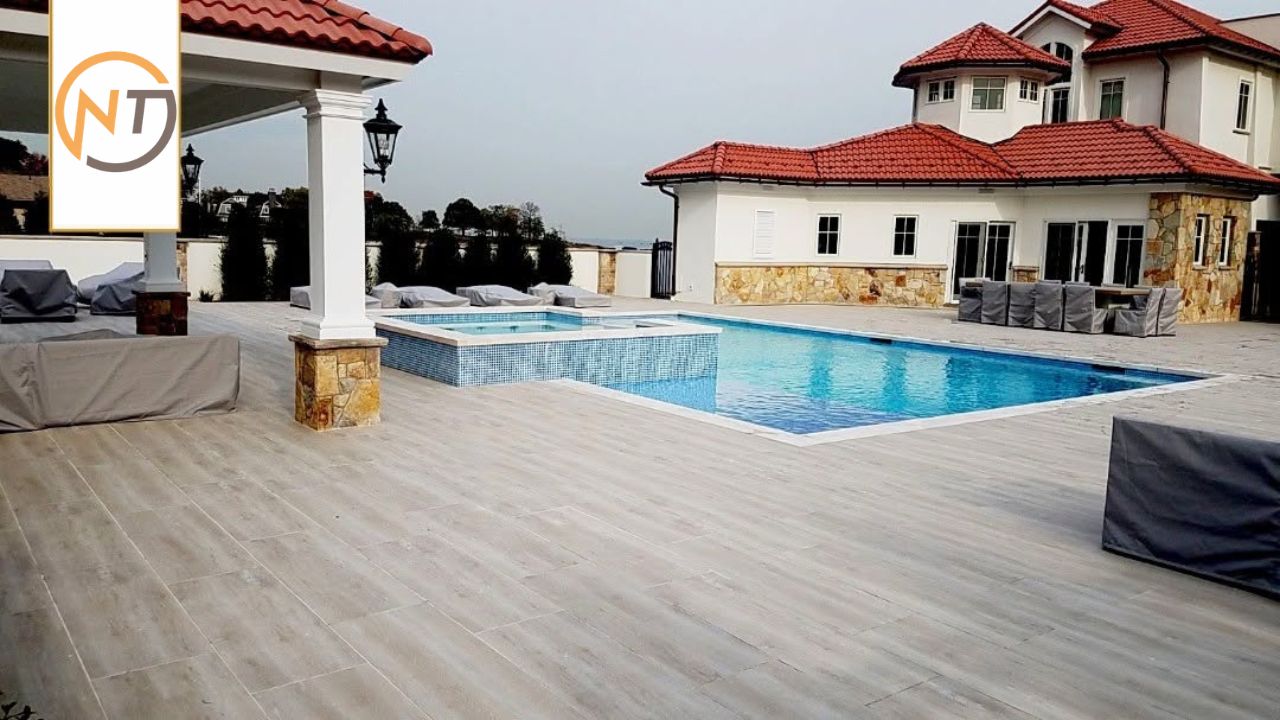 Wood-Look Porcelain Plank Pool Decks