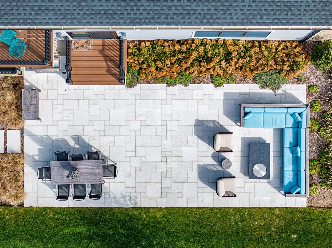 Designed for openness light limestone pavers reflect light, reduce visual weight, and elevate small outdoor spaces effortlessly.