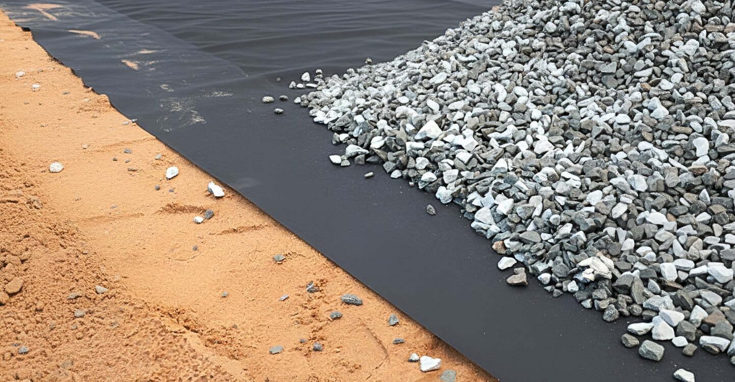 Installing the geotextile fabric