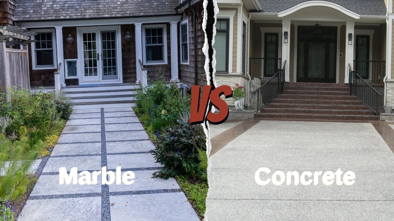 Marble Pavers vs Concrete Pavers