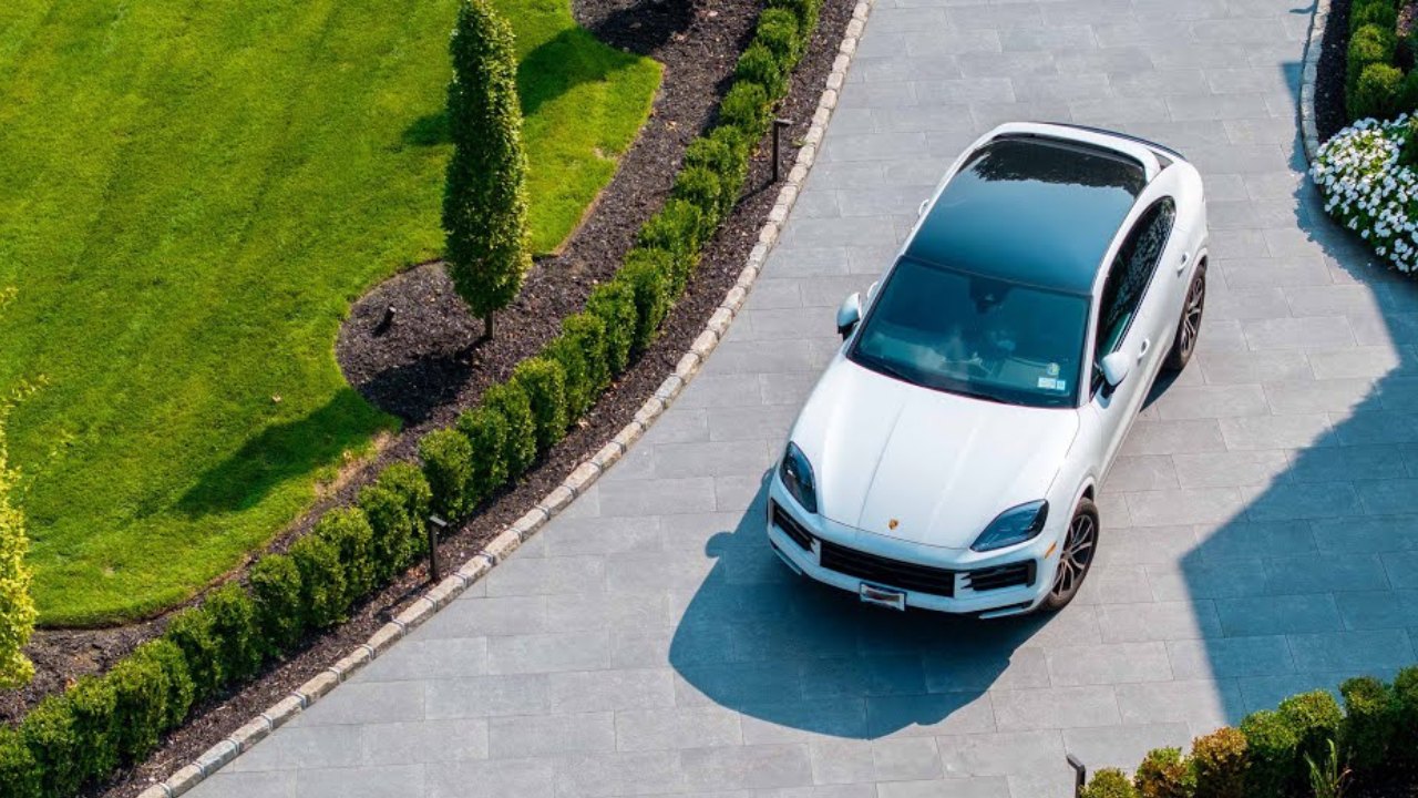 Modern Driveway Design Idea Using Large Format Pavers