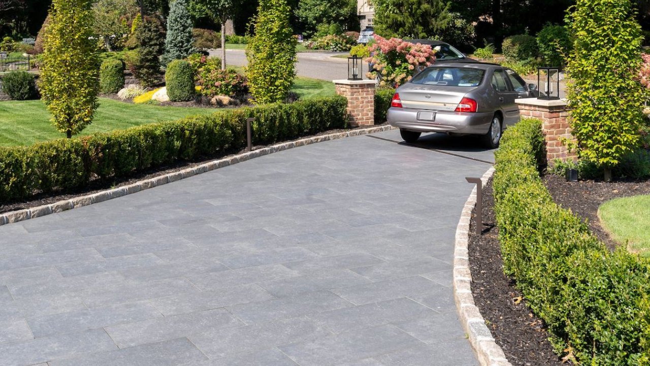 Modern Driveway Design Using Large Format Pavers