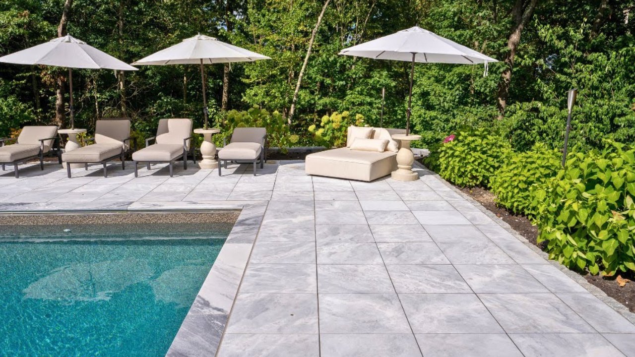 Rain Cloud Marble Pool Coping
