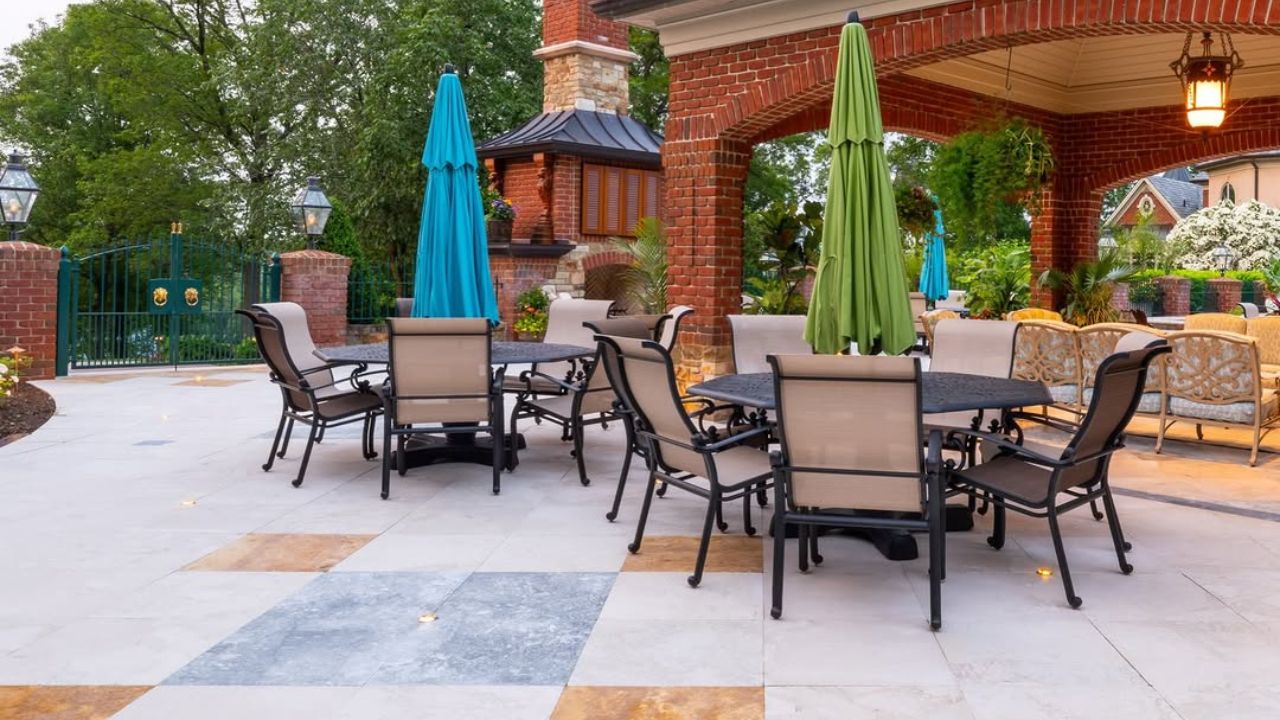 Aegean Cream Marble Pavers Tumbled for Patio
