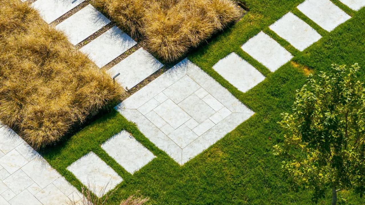 Garden Path Ideas Using Limestone, Marble, Travertine, or Sandstone