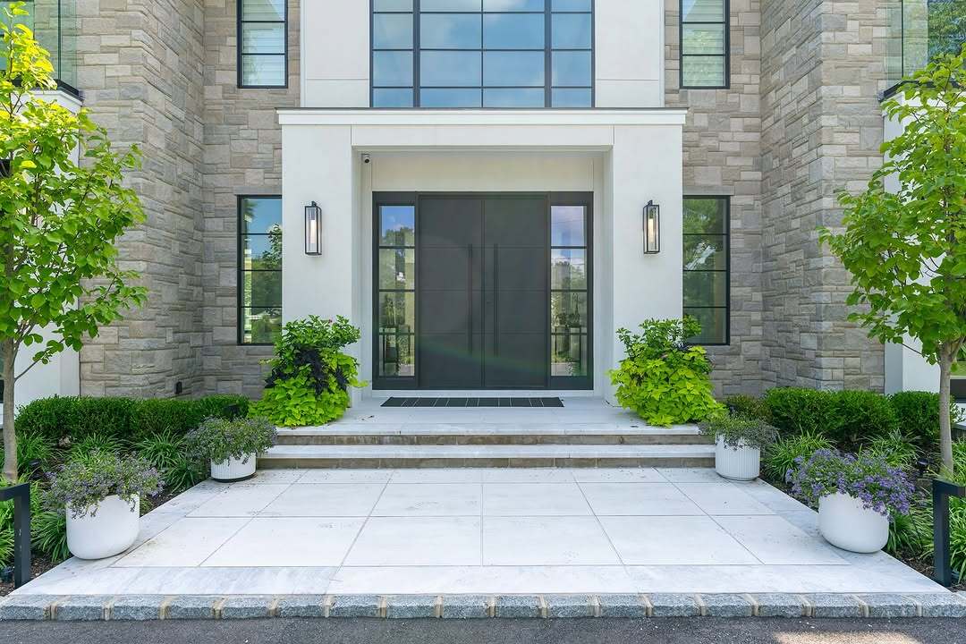 Patio vs Porch - What Makes Them Different? Front Porch Design Idea Using Marble and Porcelain Pavers in Oodoor Spaces