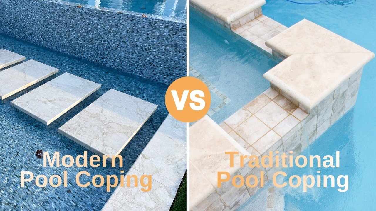 Modern Pool Coping vs Traditional Pool Coping