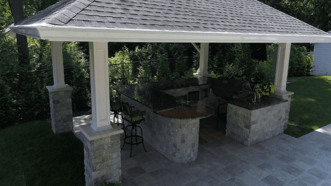 Outdoor Kitchen Ideas Add a Covered Outdoor Kitchen for Year-Round Use