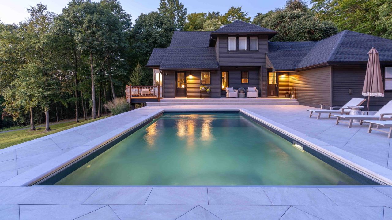 9 Pool Surround Ideas Using Porcelain & Natural Stone Pavers Pool Surround Ideas Using Marble Look Porcelain Pavers