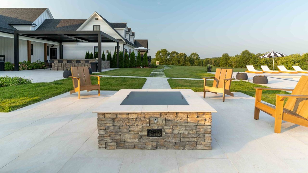 24x24 Milk Porcelain Pavers for Contemporary Architecture