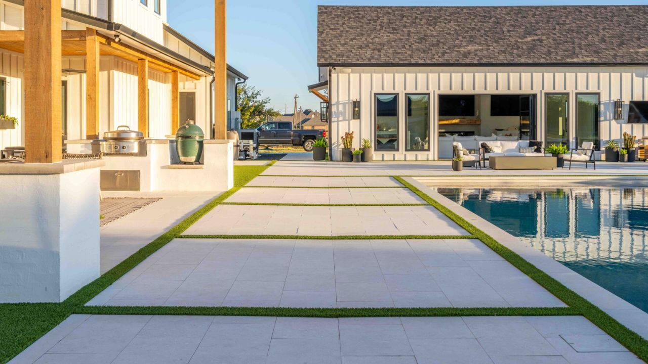 Heritage Olive Limestone Pavers for Contemporary Architecture