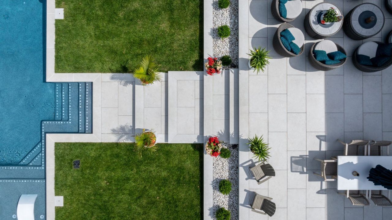 Large Format Paver Designs Small Patio