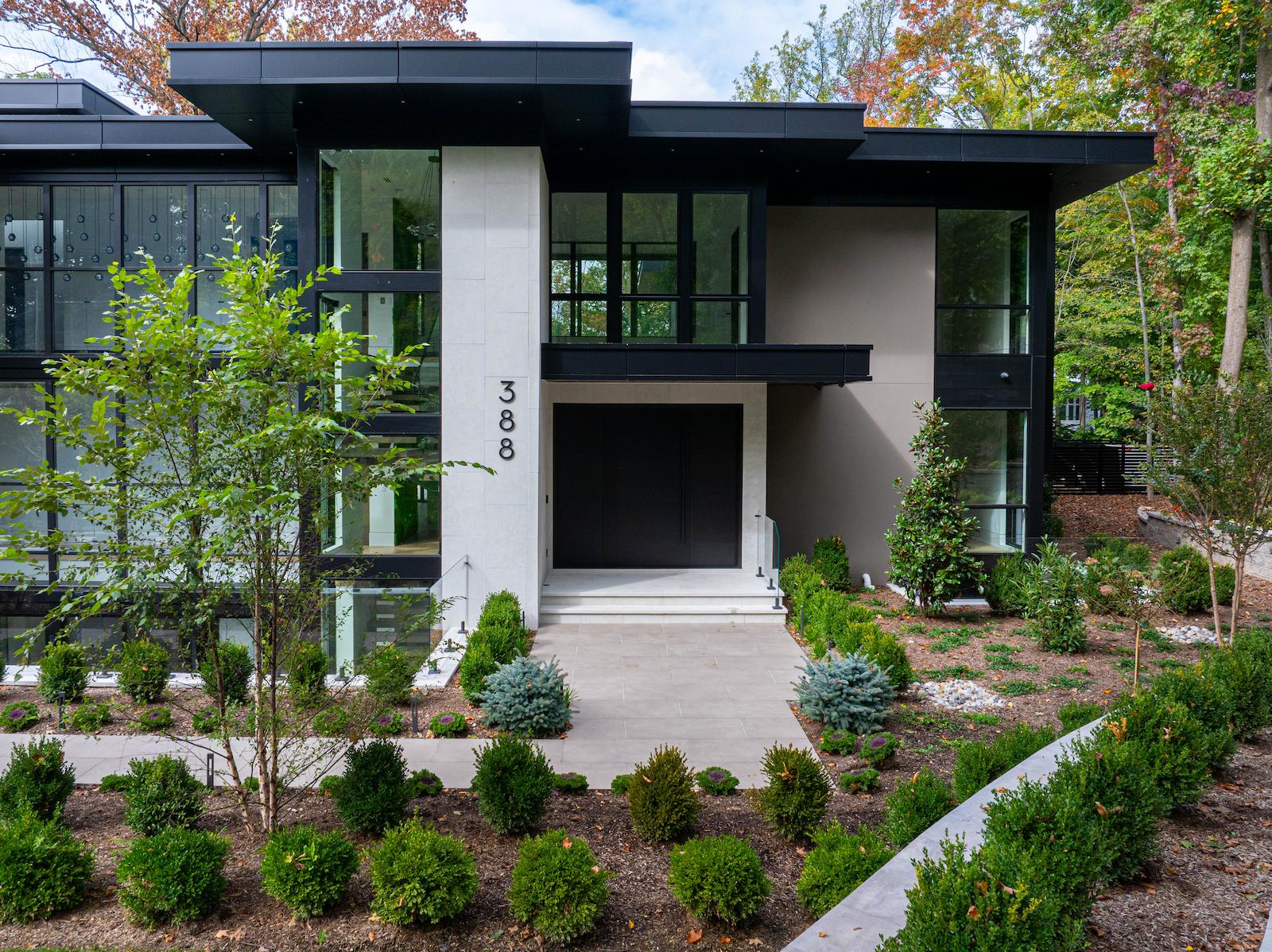 Pair Heritage Olive Garden Limestone Facade With Charcoal Porcelain