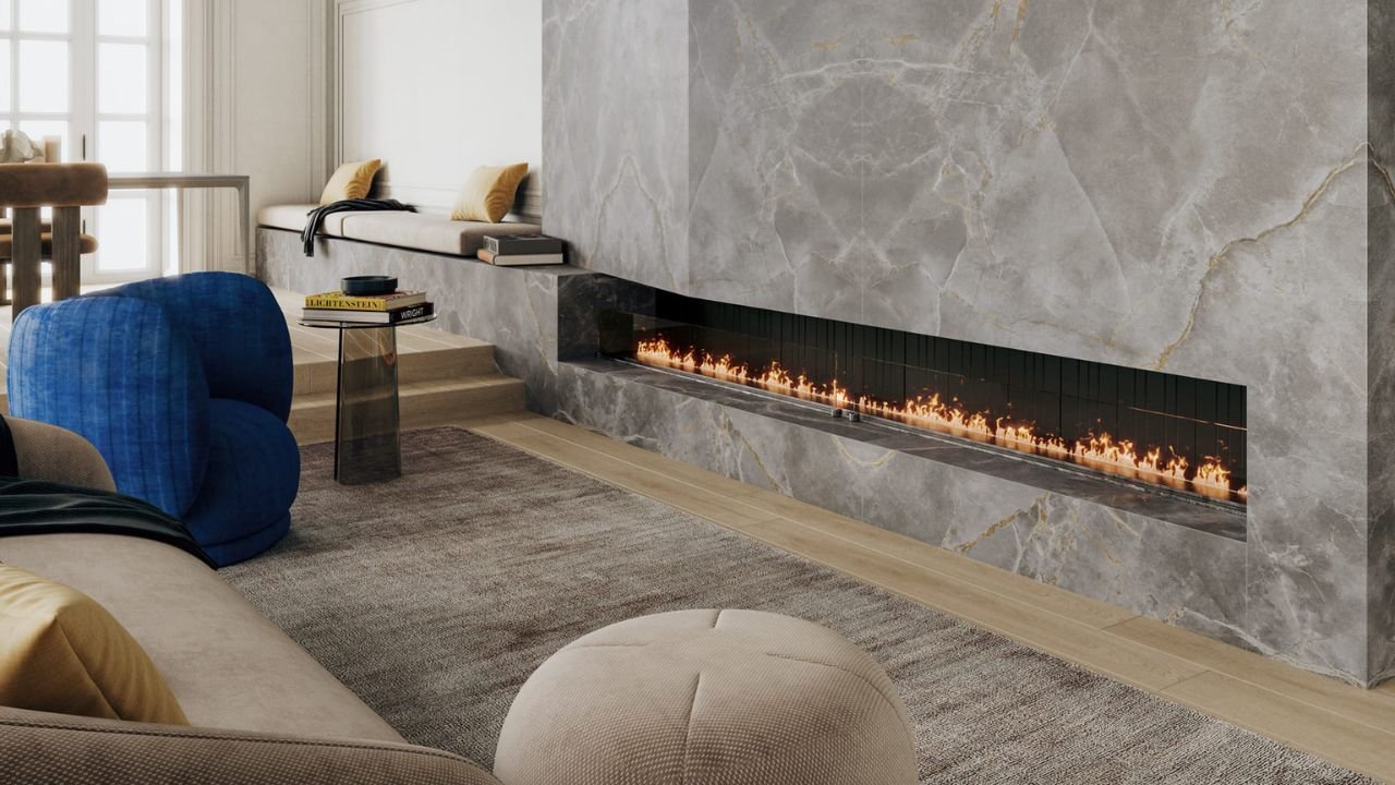 Large Porcelain Hearth