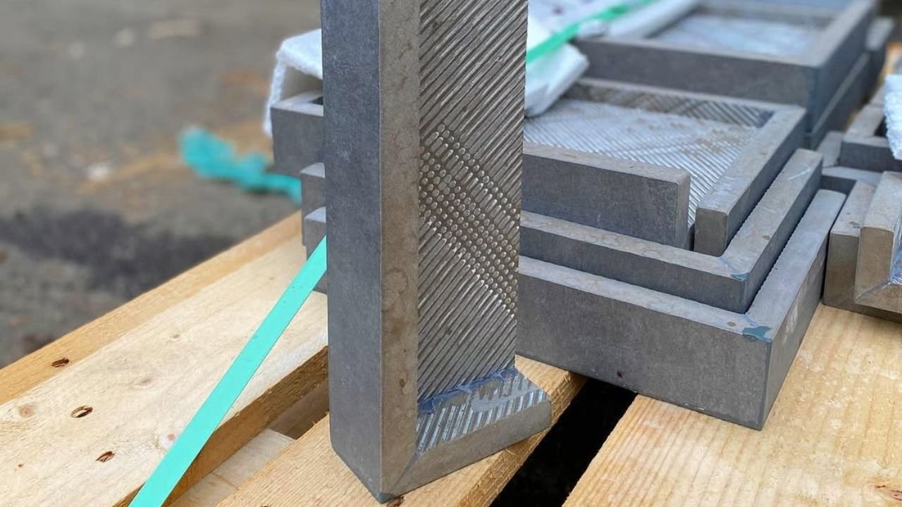 Mitered Porcelain Edges and Pool Coping Fabrication