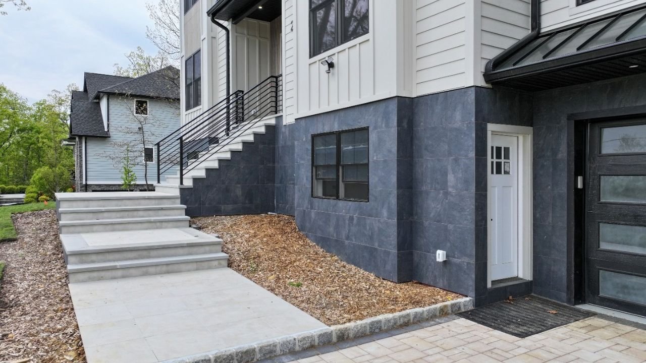 Black Porcelain Wall Pavers for Facades