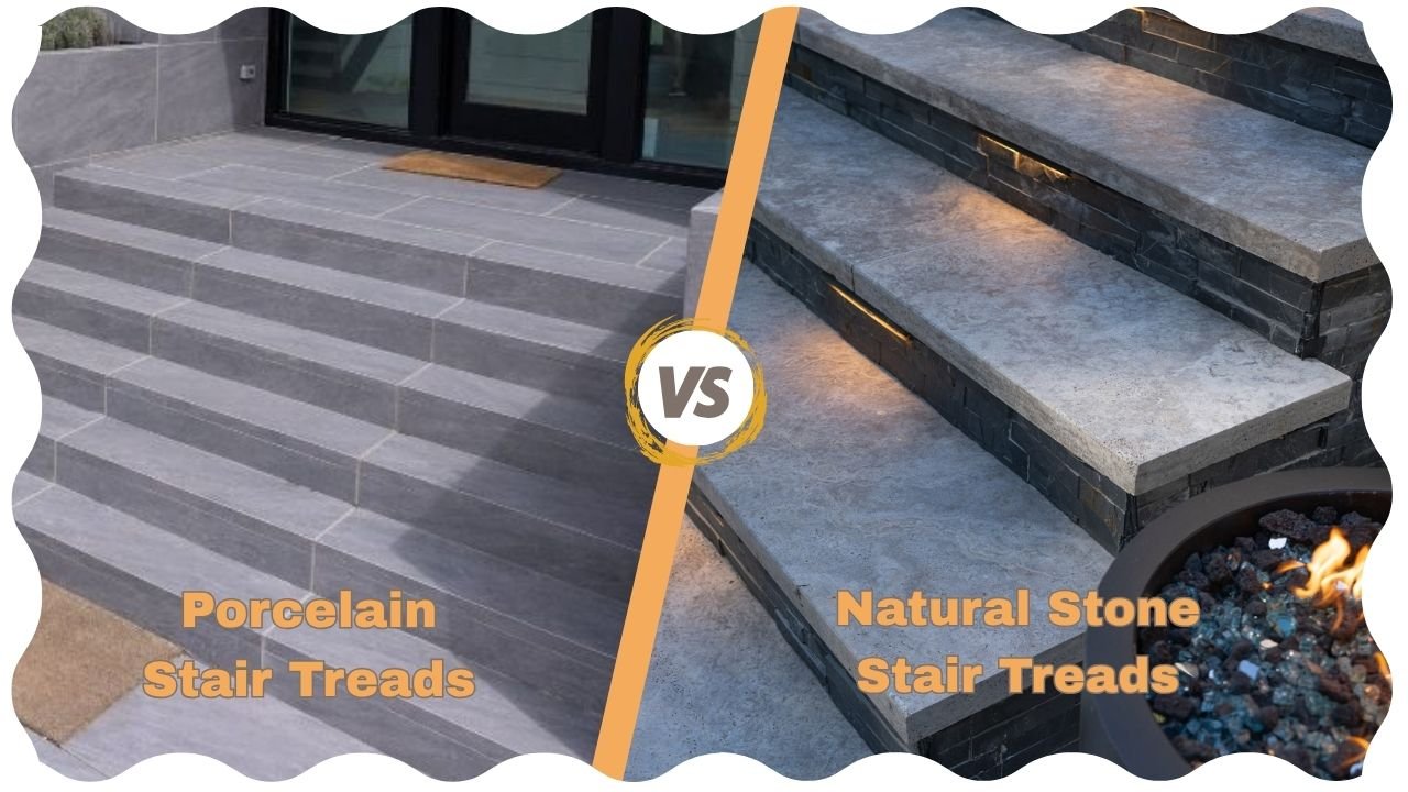 Outdoor Stair Treads Porcelain vs Natural Stone