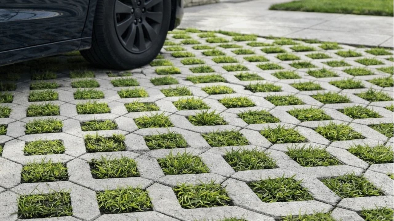 Reinforced Grass Pavers for Selected Driveways